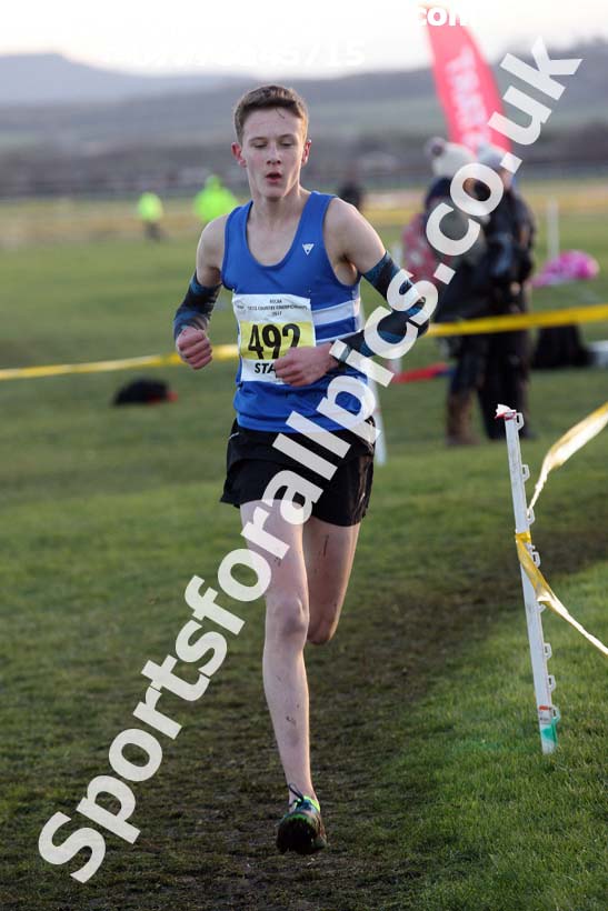 Mens under-17s North Eastern Cross Country, Redcar. Photo:  David T. Hewitson/Sports for All Pics